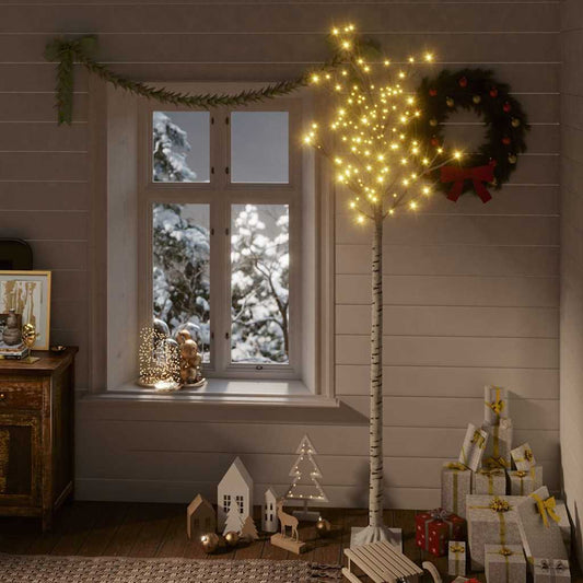 vidaXL Christmas Tree 220 LEDs 2,2 m Warm White Willow Indoor Outdoor 1