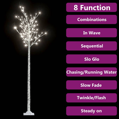 vidaXL Christmas Tree | White | Plastic | 2.2 metres tall | Christmas Tree 3