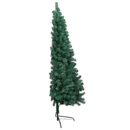 vidaXL Artificial Half Pre-lit Christmas Tree with Ball Set Green 210 cm 3