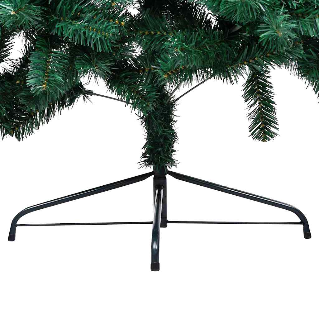 vidaXL Artificial Half Pre-lit Christmas Tree with Ball Set Green 210 cm 5