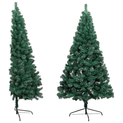 vidaXL Artificial Half Pre-lit Christmas Tree with Ball Set Green 240 cm 3