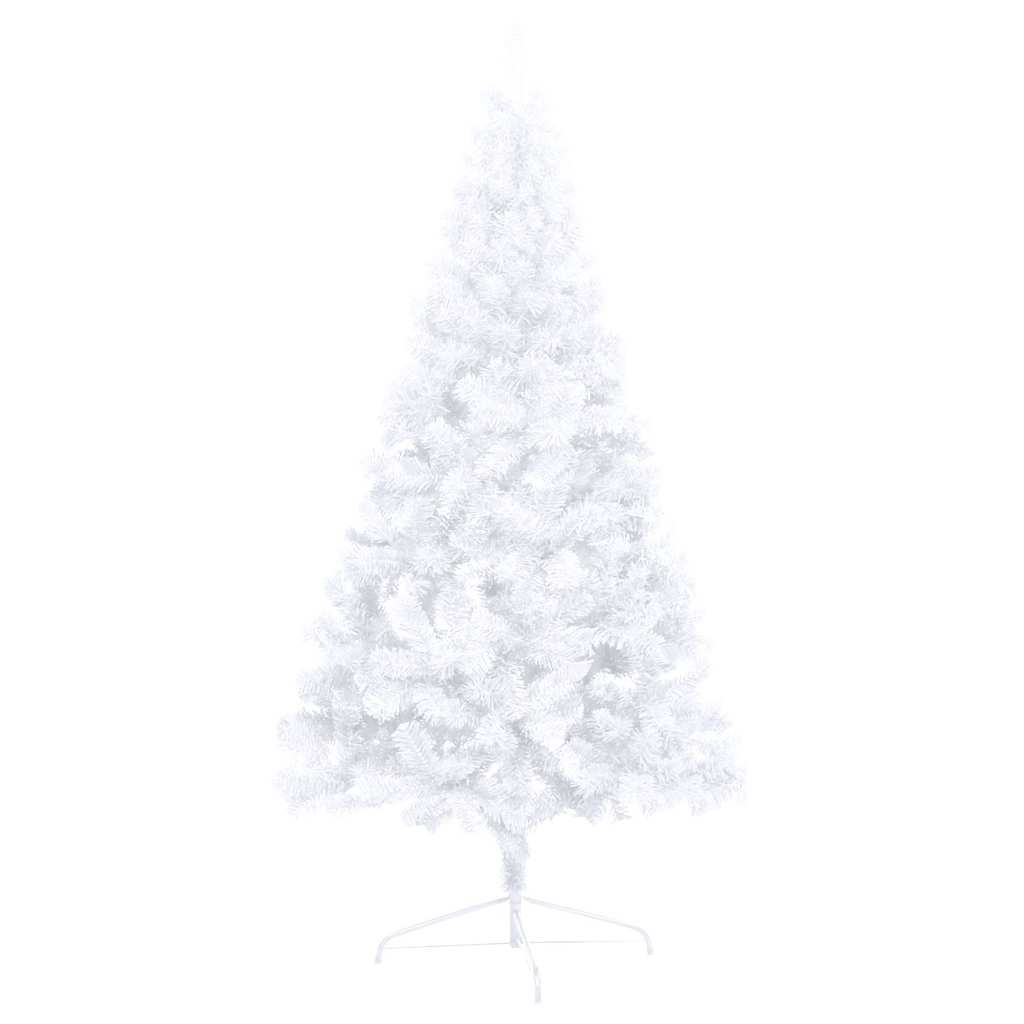 vidaXL Artificial Half Pre-lit Christmas Tree with Ball Set White 150 cm 5