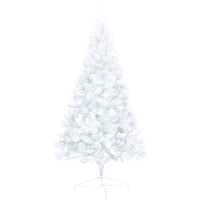 vidaXL Artificial Half Pre-lit Christmas Tree with Ball Set White 240 cm 5
