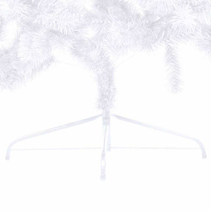 vidaXL Artificial Half Pre-lit Christmas Tree with Ball Set White 240 cm 6