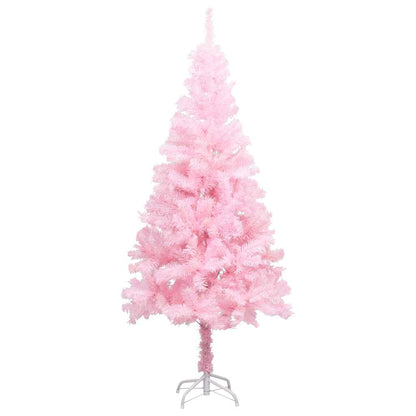 vidaXL Artificial Pre-lit Christmas Tree with Ball Set Pink 180 cm PVC 2