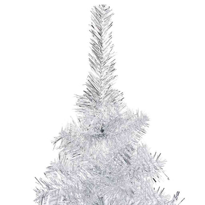Christmas Tree PET 120 cm Silver with 150 LEDs&rose gold balls
