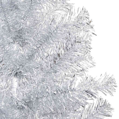 vidaXL Artificial Pre-lit Christmas Tree with Ball Set Silver 120 cm 4