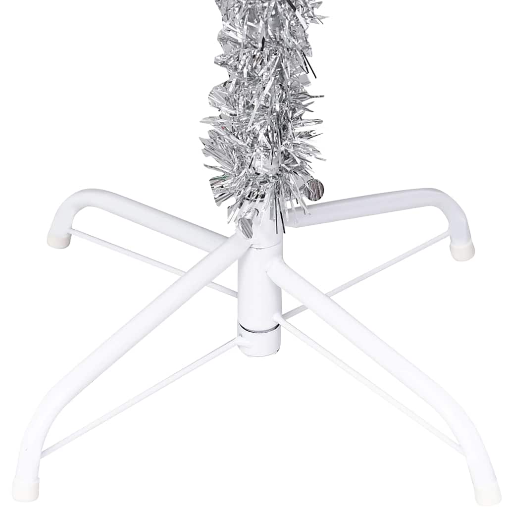 vidaXL Artificial Pre-lit Christmas Tree with Ball Set Silver 120 cm 5