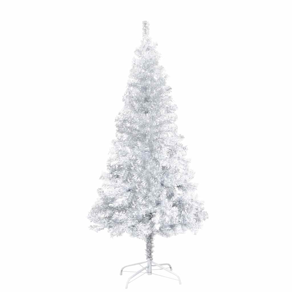 Christmas Tree PET 150 cm Silver with 150 LEDs&rose gold balls