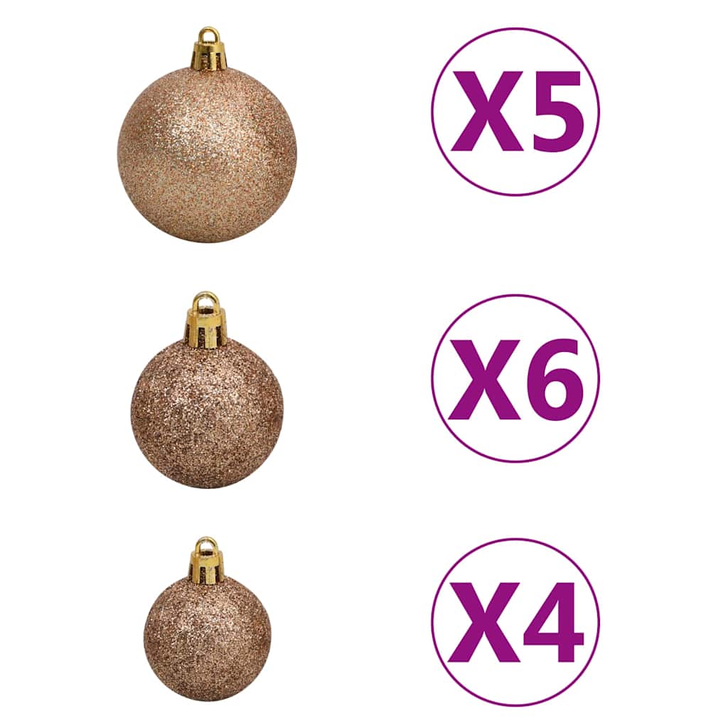 vidaXL Artificial Pre-lit Christmas Tree with Ball Set White 120cm PVC 5