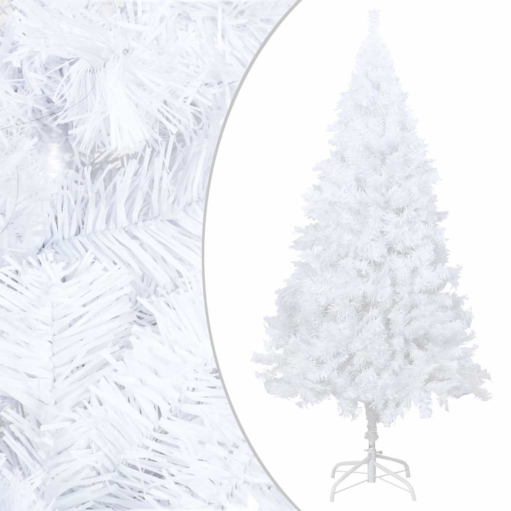 vidaXL Artificial Pre-lit Christmas Tree with Ball Set White 150cm PVC 2