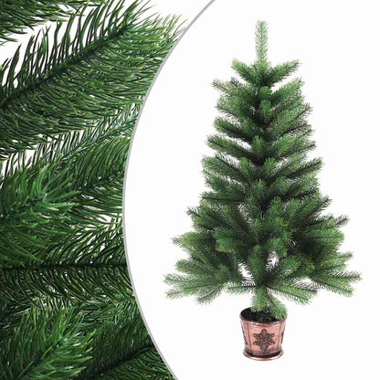 vidaXL Artificial Pre-lit Christmas Tree with Ball Set 90 cm Green 2