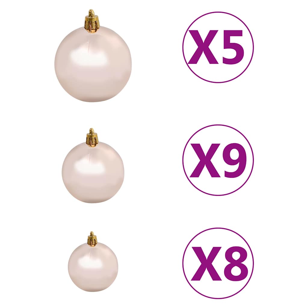vidaXL Artificial Pre-lit Christmas Tree with Ball Set 120 cm Green 6