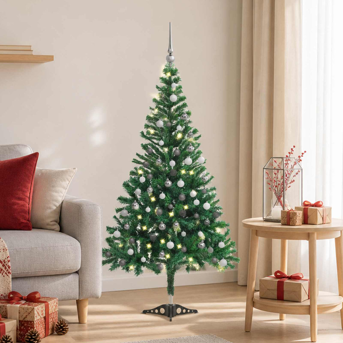 vidaXL Christmas Tree PVC 120 cm Green