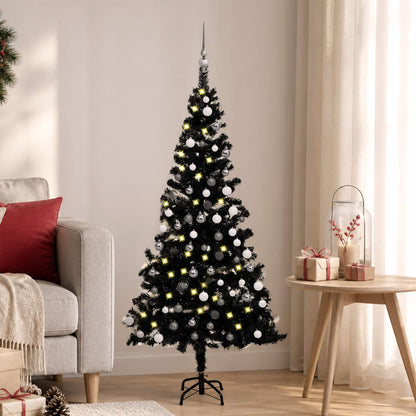 vidaXL Christmas Tree PVC 120 cm Black