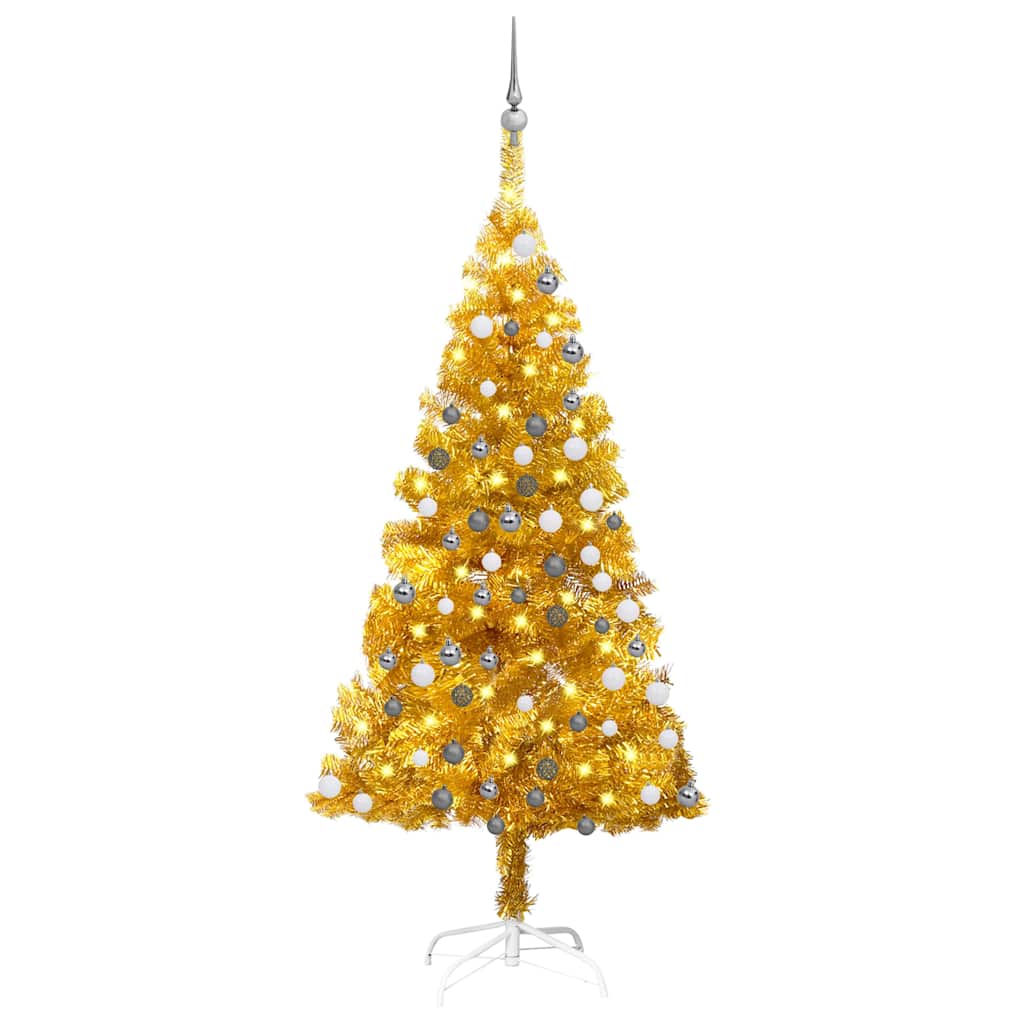 vidaXL Christmas Tree PET 150 cm Gold