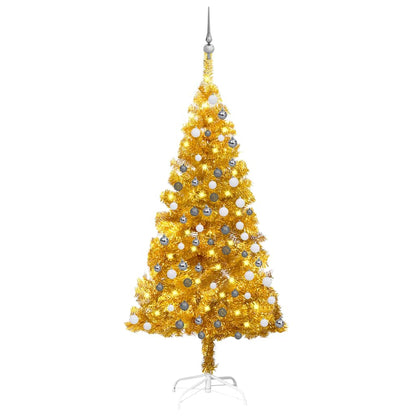 vidaXL Christmas Tree PET 150 cm Gold