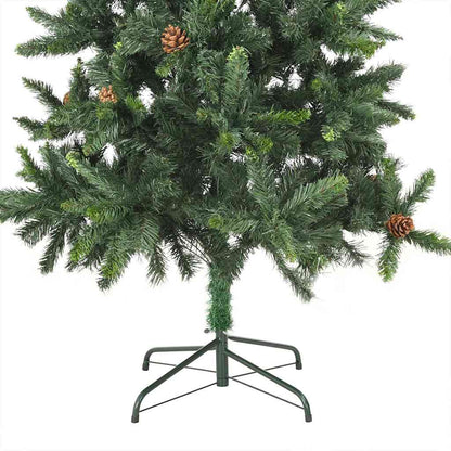 vidaXL Artificial Pre-lit Christmas Tree with Pine Cones Green 180 cm 5