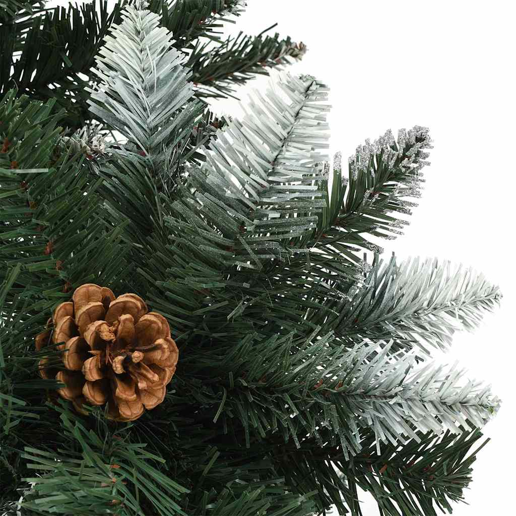 Artificial Pre-lit Christmas Tree with Pine Cones 150 cm