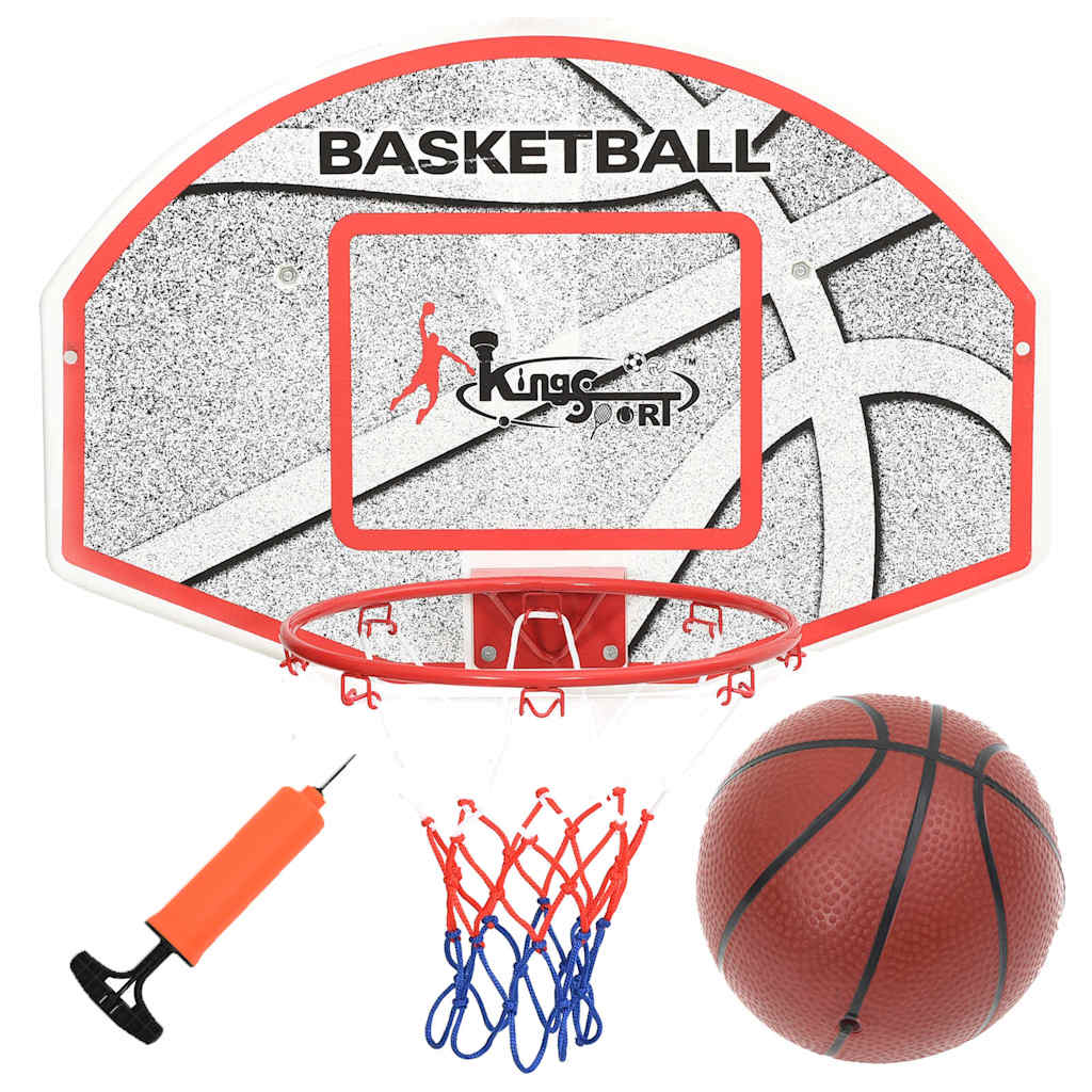 vidaXL Five Piece Wall Mounted Basketball Backboard Set 66x44.5 cm 1