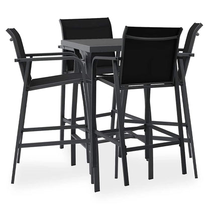 3 Piece Garden Bar Black