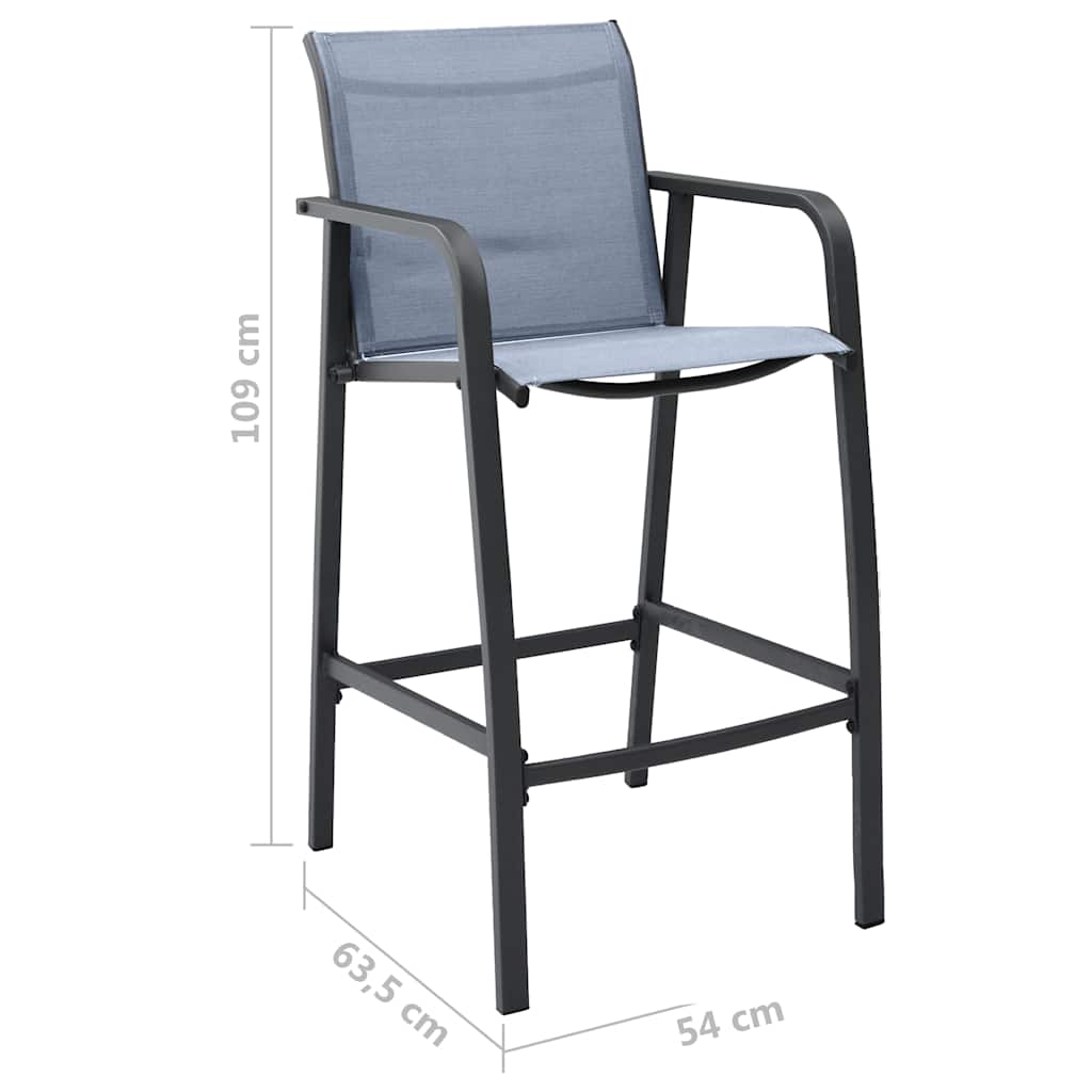 3 Piece Garden Bar Black and grey