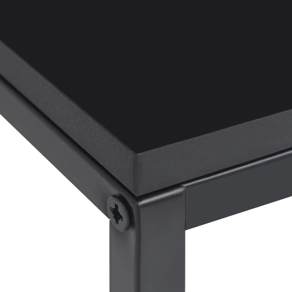 vidaXL Side Table | Set of 2 | Black | Steel, Engineered wood | Durable 5