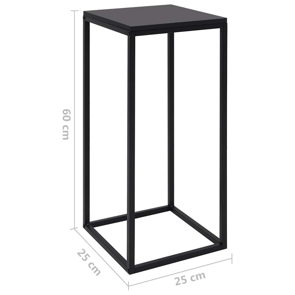 vidaXL Side Table | Set of 2 | Black | Steel, Engineered wood | Durable 6
