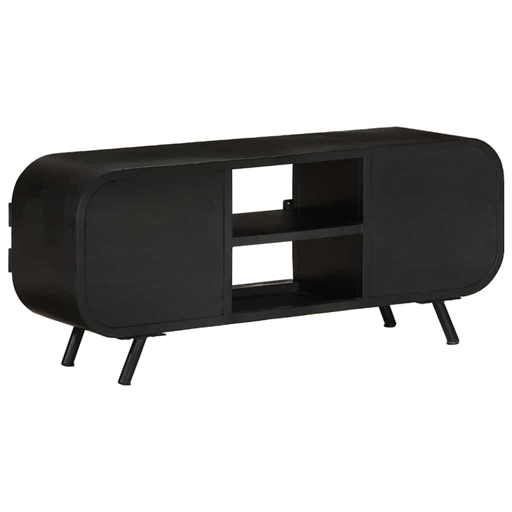 vidaXL Tv Cabinet | Rough mango wood with black frame | Rough mango wood, iron 3