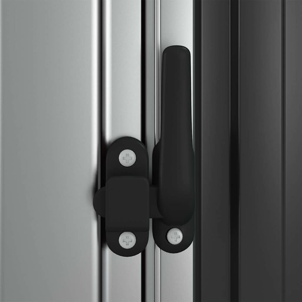vidaXL Garden Shed | Anthracite | Galvanised steel | 118.5x97x209.5 cm 6