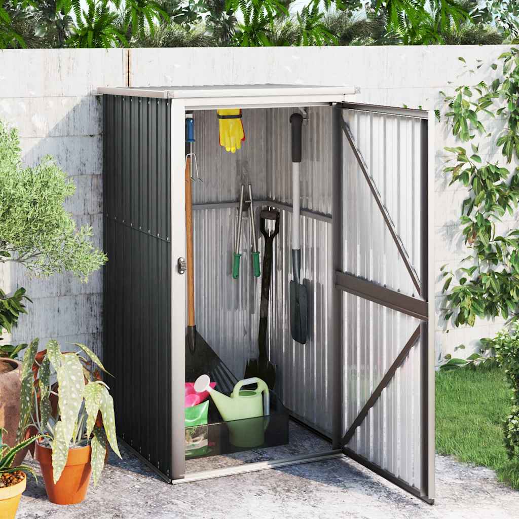 vidaXL Garden Tool Shed Anthracite 88x89x161 cm Galvanised Steel 3