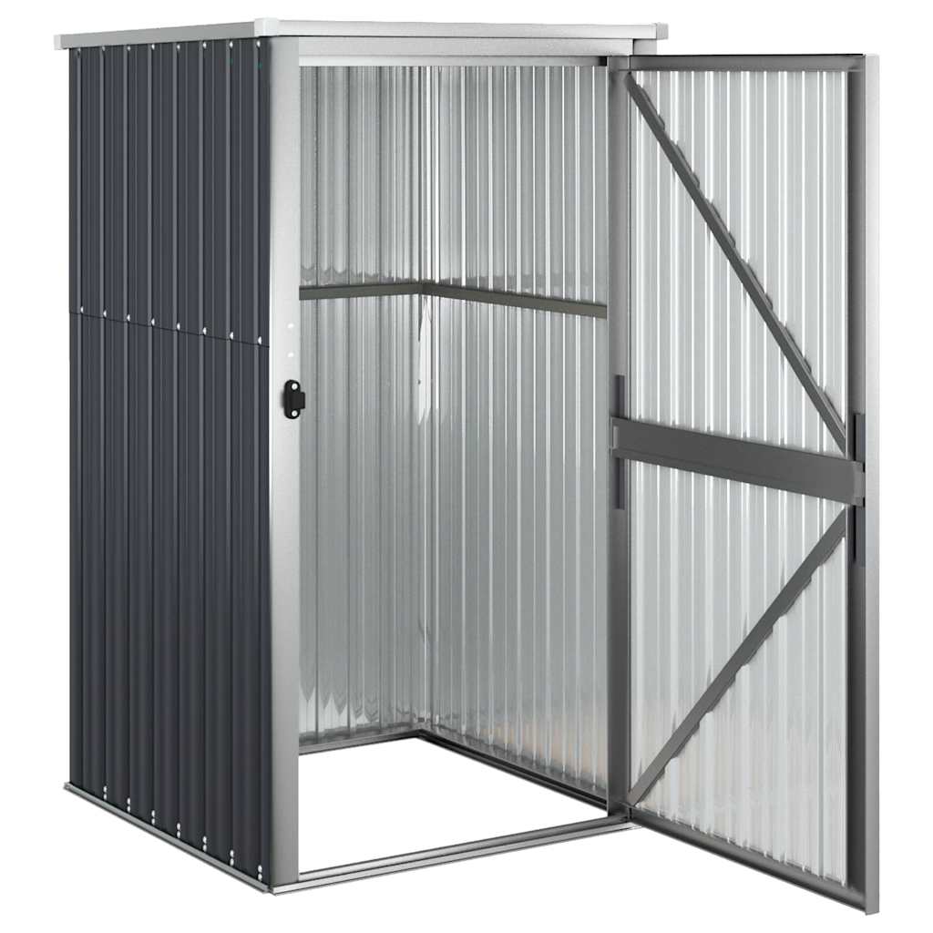 vidaXL Garden Tool Shed Anthracite 88x89x161 cm Galvanised Steel 4