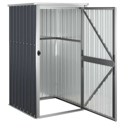 vidaXL Garden Tool Shed Anthracite 88x89x161 cm Galvanised Steel 4