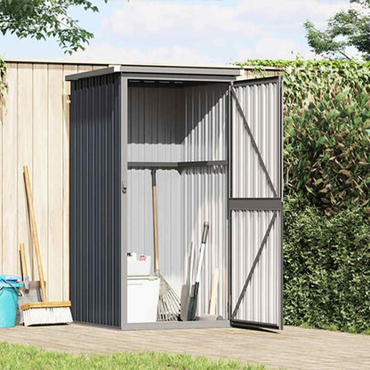 vidaXL Garden Tool Shed Anthracite 88x89x161 cm Galvanised Steel 1