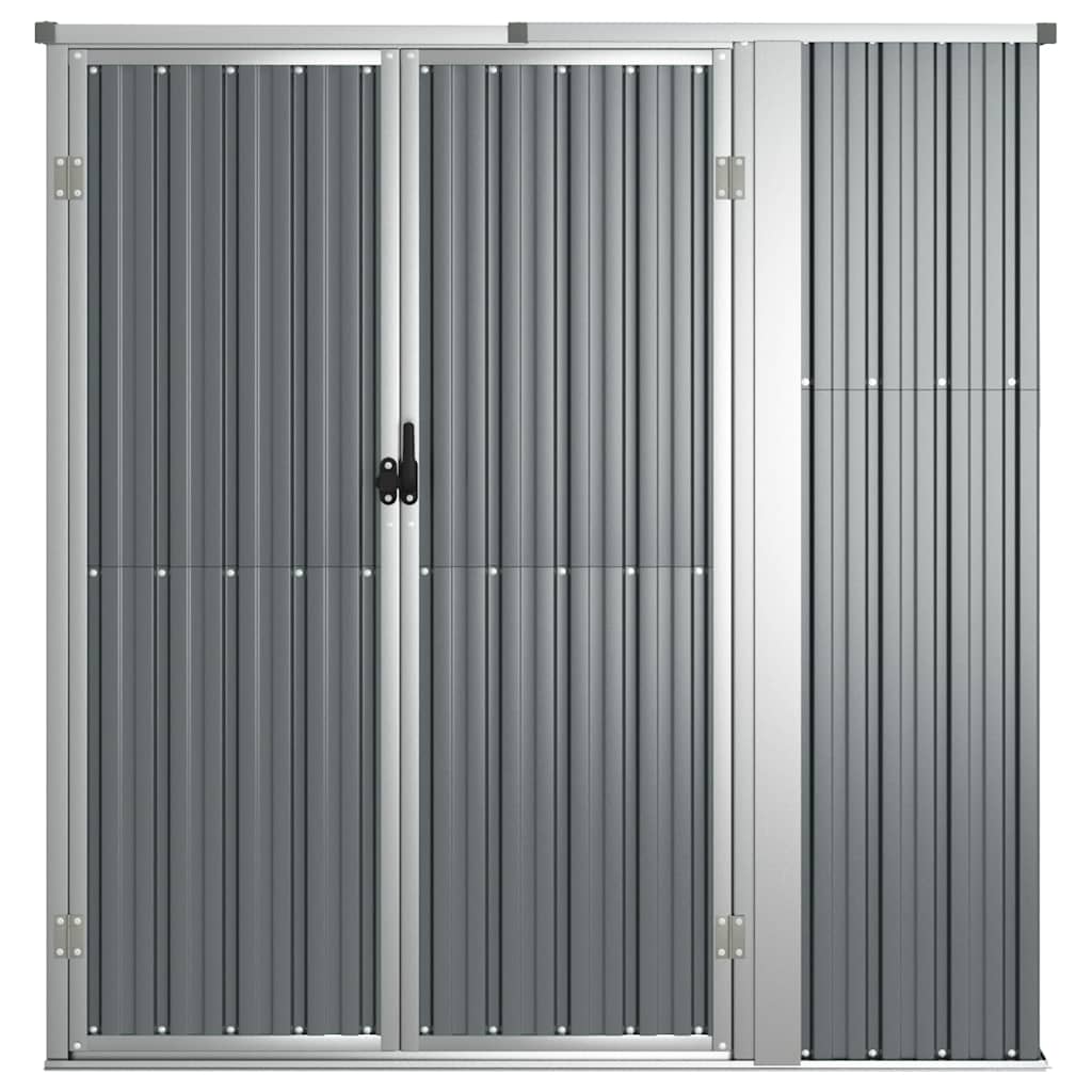 vidaXL Tool Shed | Grey | Galvanised steel, metal, plastic 3