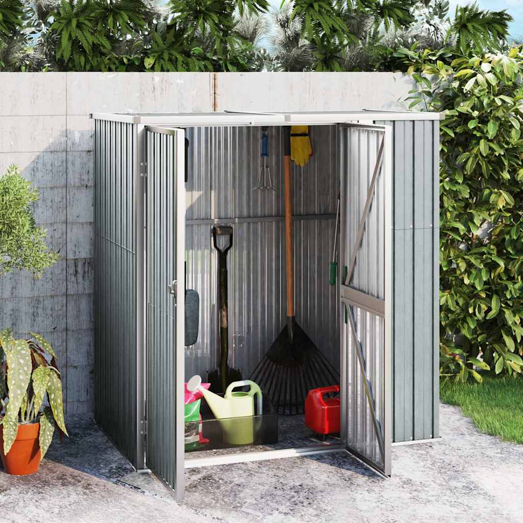 vidaXL Tool Shed | Grey | Galvanised steel, metal, plastic 1