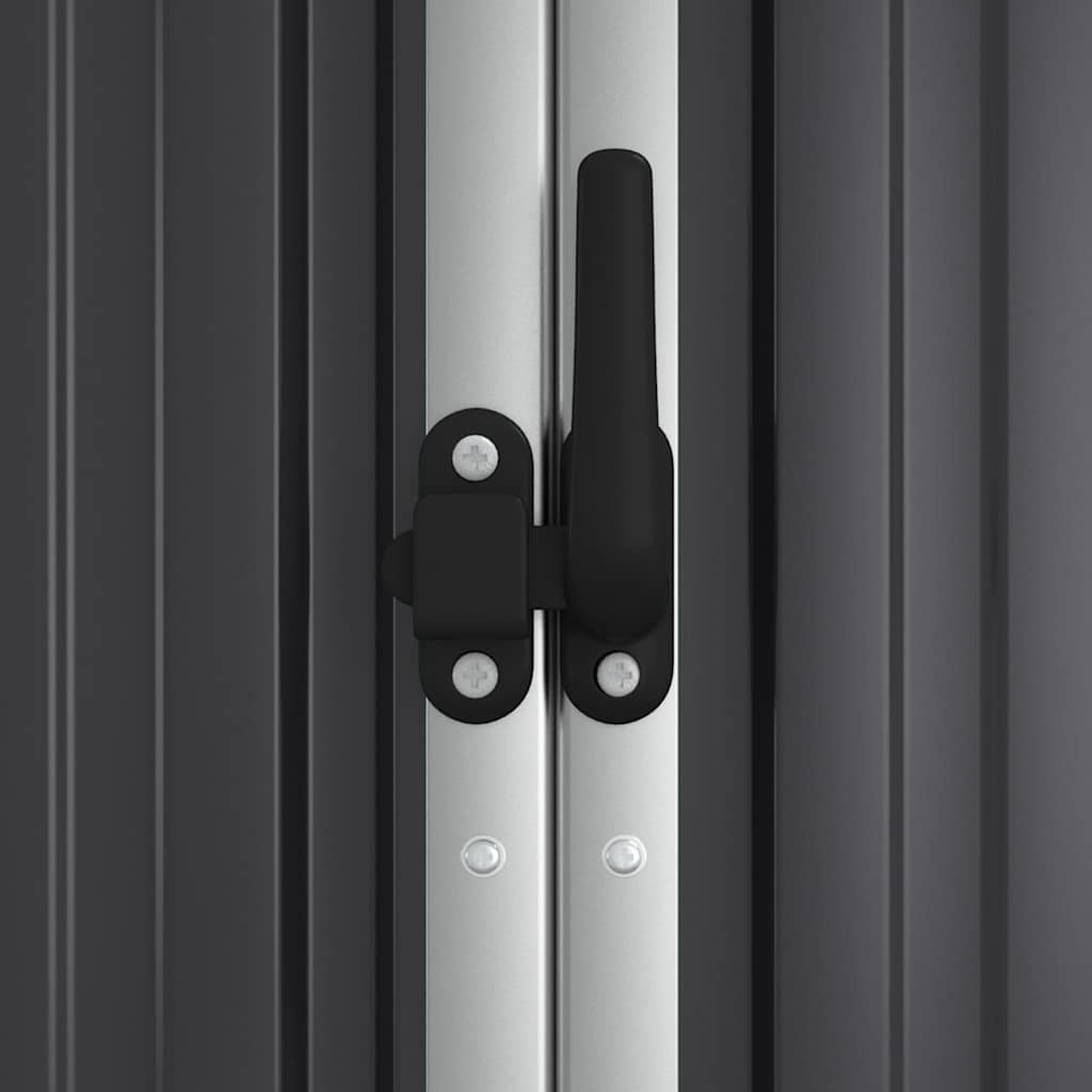 vidaXL Tool Shed | Anthracite | Galvanised steel, metal, plastic | Large 6