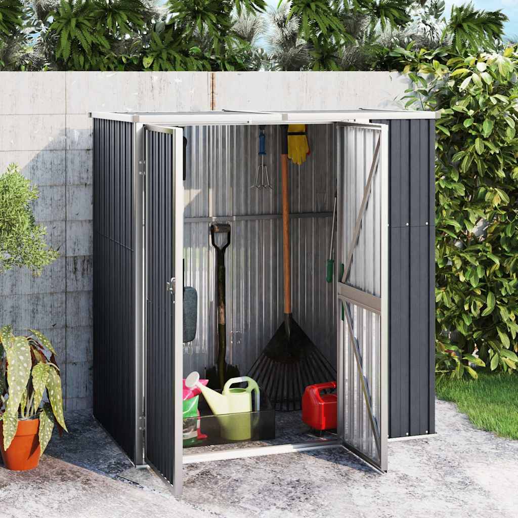 vidaXL Tool Shed | Anthracite | Galvanised steel, metal, plastic | Large 1