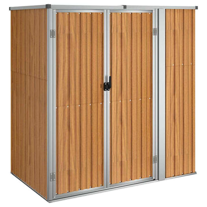 vidaXL Garden Tool Shed Brown 161x89x161 cm Galvanised Steel 2