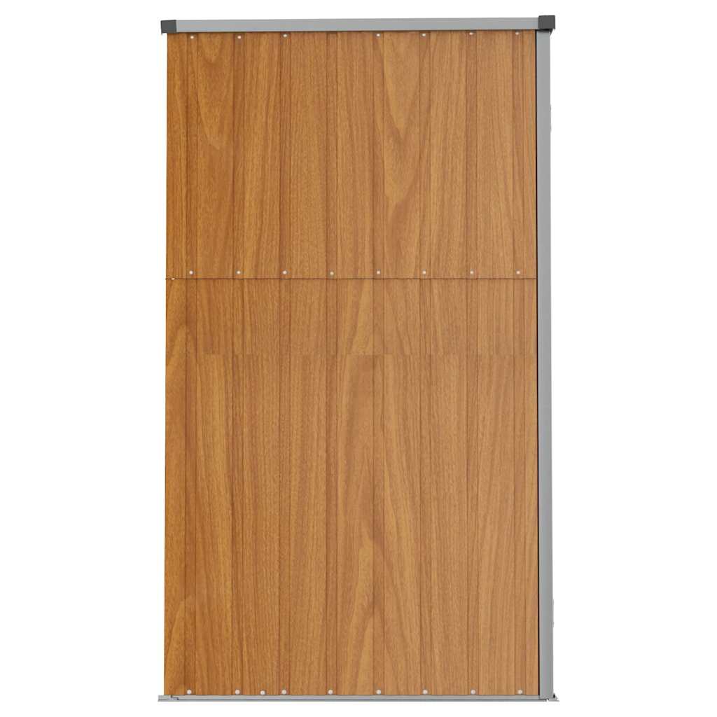 vidaXL Garden Tool Shed Brown 161x89x161 cm Galvanised Steel 5