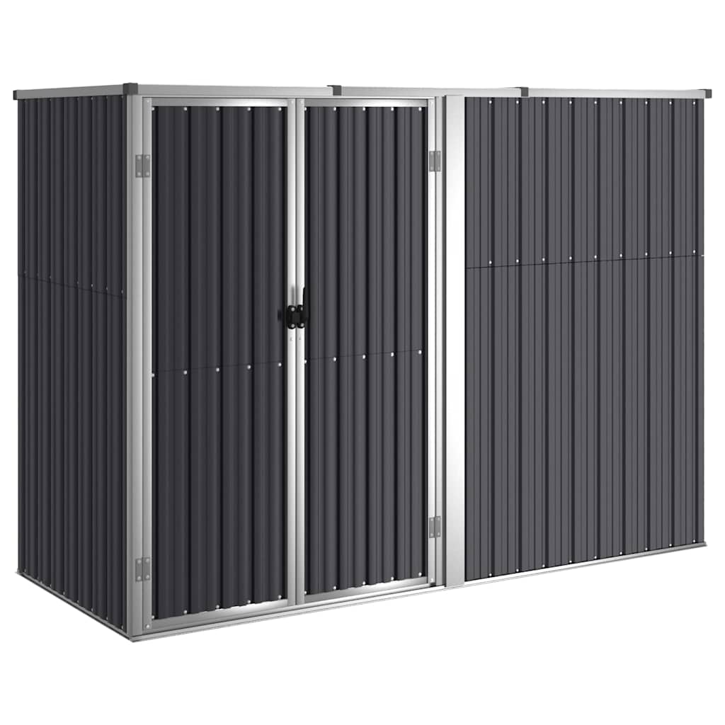 vidaXL Garden Tool Shed Anthracite 225x89x161 cm Galvanised Steel 2