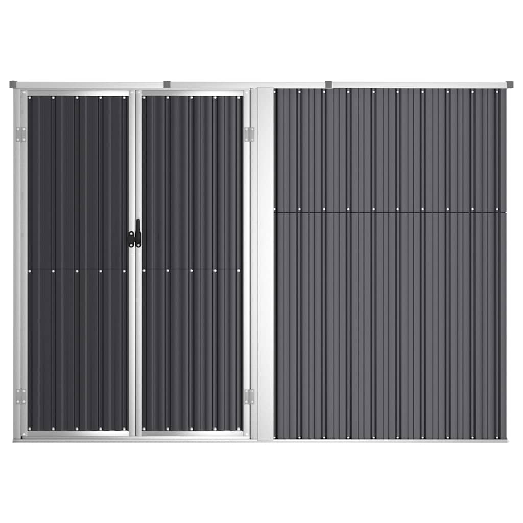 vidaXL Garden Tool Shed Anthracite 225x89x161 cm Galvanised Steel 3