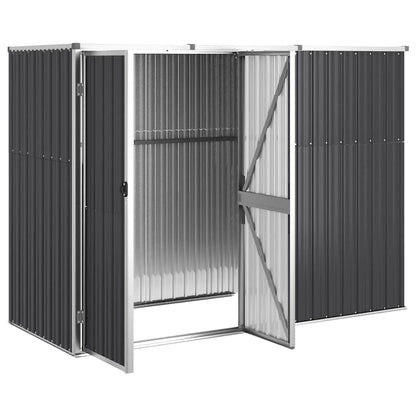 vidaXL Garden Tool Shed Anthracite 225x89x161 cm Galvanised Steel 4