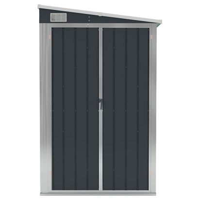 vidaXL Garden Shed | Anthracite | Galvanised steel, metal | Large | Garden Shed 3