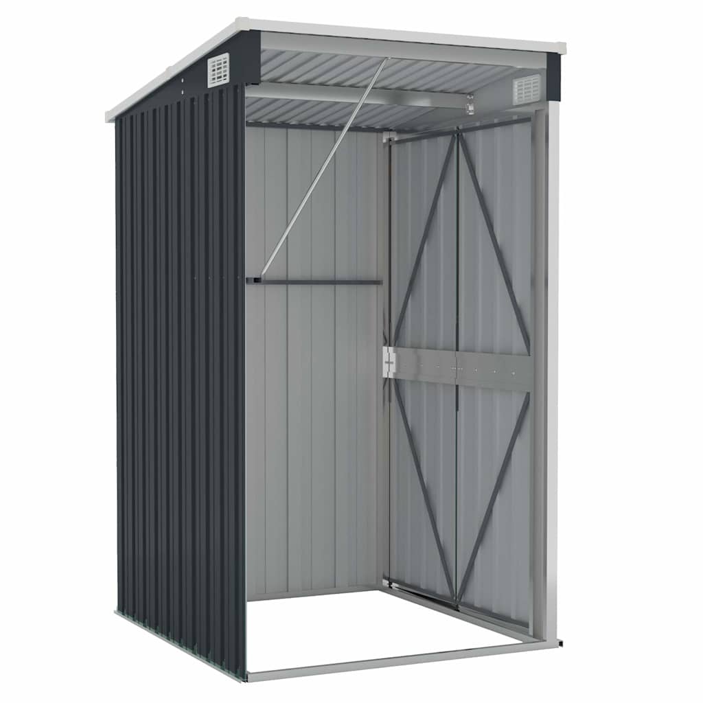 vidaXL Garden Shed | Anthracite | Galvanised steel, metal | Large | Garden Shed 5