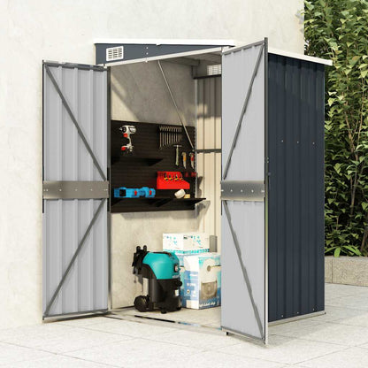 vidaXL Garden Shed | Anthracite | Galvanised steel, metal | Large | Garden Shed 1