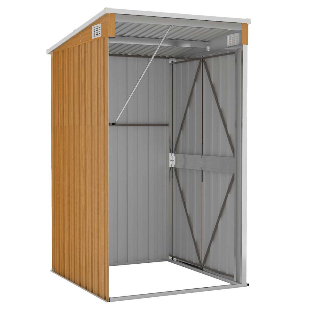 vidaXL Garden Shed | Brown | Galvanised steel, metal | Medium | Garden Shed 5