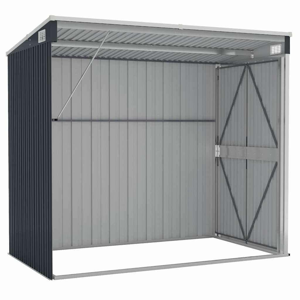 vidaXL Garden Shed | Anthracite | Galvanised steel | 118x194x178 cm 6