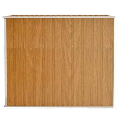 vidaXL Garden Shed | Brown (wood-like finish) | Galvanised steel, metal | Medium 4