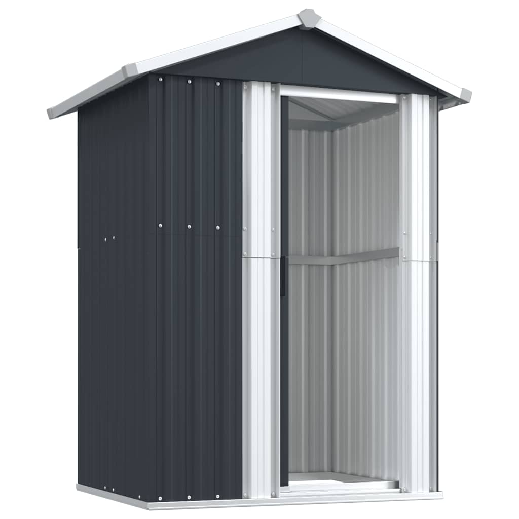 vidaXL Garden Shed Anthracite 126x97.5x177 cm Galvanised Steel 4
